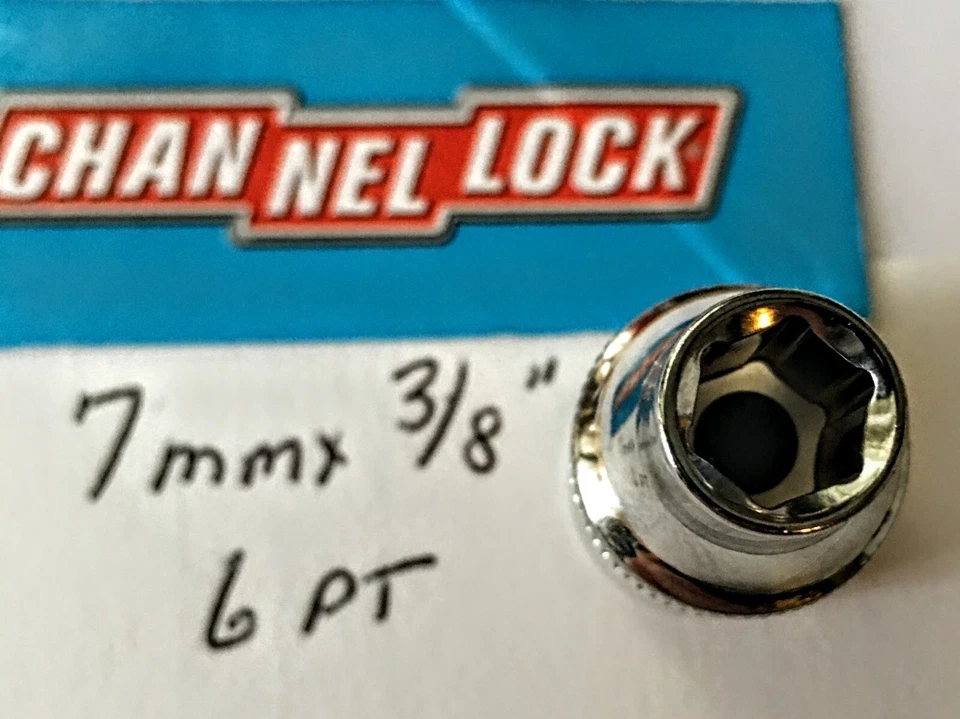 CHANNELLOCK 7 mm x 3/8" DR METRIC SOCKET 6 Point Free USA Shipping - Image 2 of 4