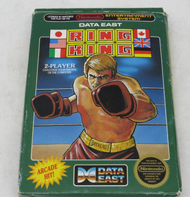 Ring King (Nintendo NES, 1987) CIB Complete in Box 5 Screw Manual RARE EARLY VER