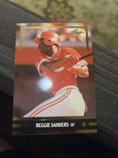 1991 leaf gold rookies Reggie Sanders Rc Mint MLB Baseball Reds Bc-10 Cincinnati