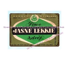 Polish Beer Elblag Piwo Jasne Lekkie Zdroj Browar w Elblagu metal tin sign