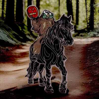 Disney Kopfloser Reiter Figpin von Ichabod und Mr Toad Brandneu