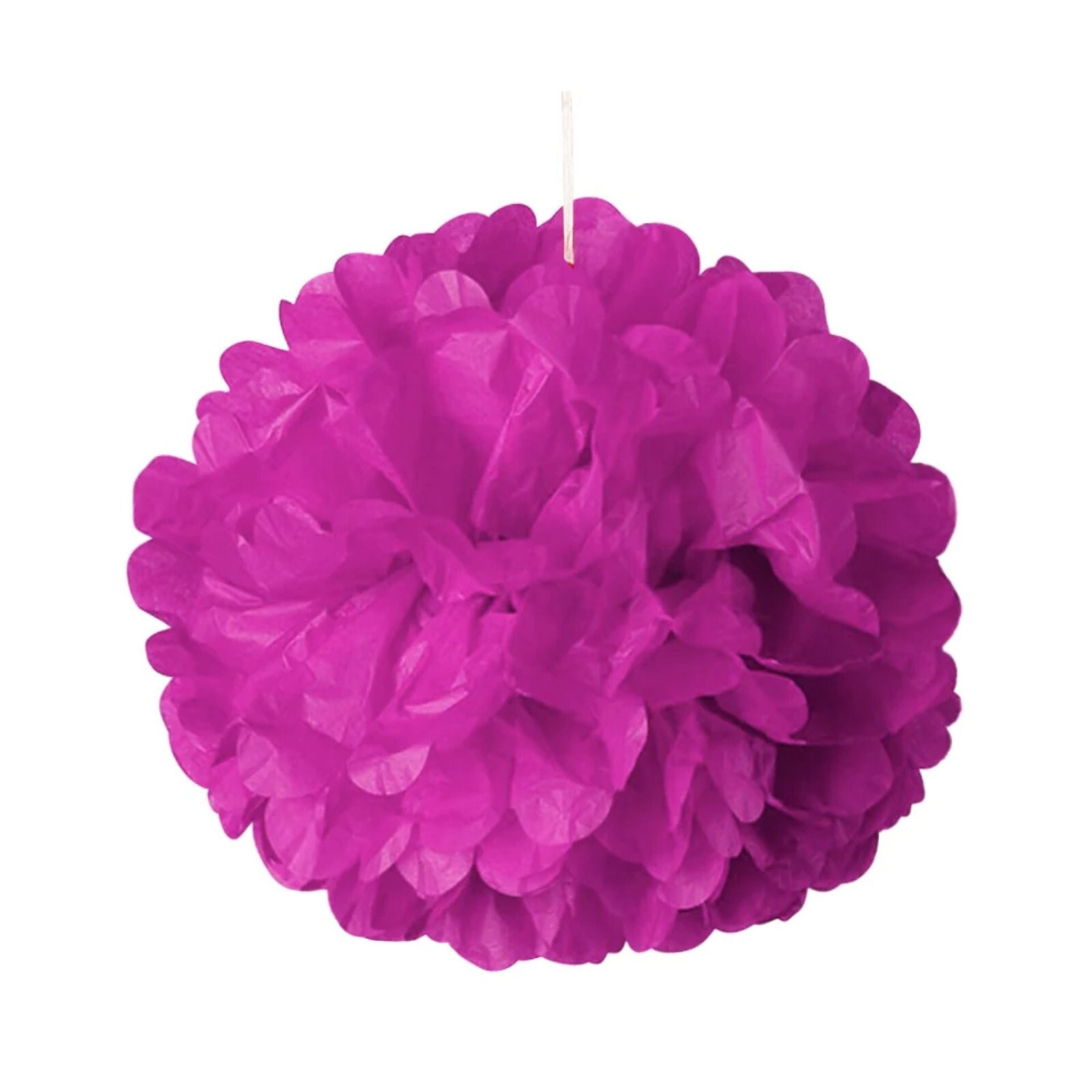 pink-party-decor-hot-pink-tissue-paper-pom-poms-12in-5-pcs