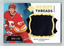 12-13 UD Upper Deck Ultimate Debut Threads  Sven Baertschi  /100  Rookie  Patch