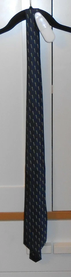 ANTIGUA CORBATA NAVIDEÑA HOMBRE AZUL MARINO CON ESTAMPADO DE CARÁMBANOS - TALLA ÚNICA Foto 2 de 3