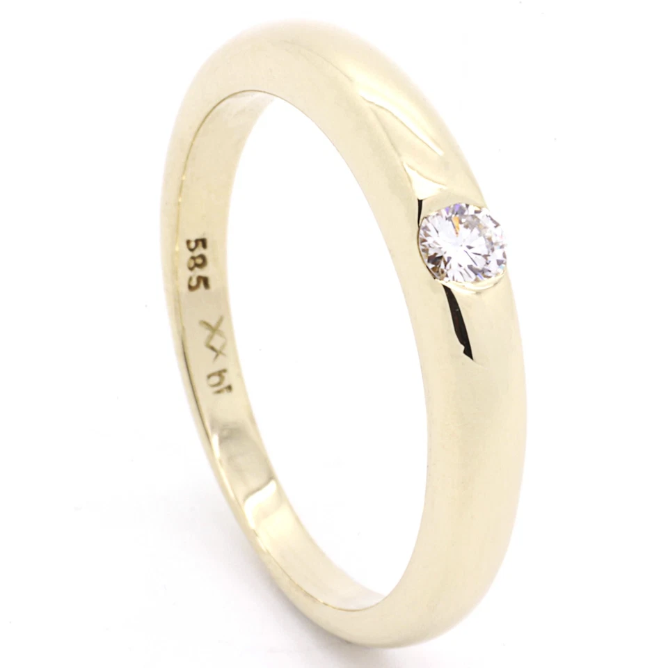Ring 585 Gelbgold mit Diamant - Bild 2 von 4