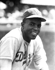 1947 Brooklyn Dodgers JACKIE ROBINSON Glossy 8x10 Photo Rookie Baseball Print