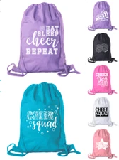 Cotton Team backpacks Cheer Pom Drawstring bags Cheerleader Team Cinch bag Bulk