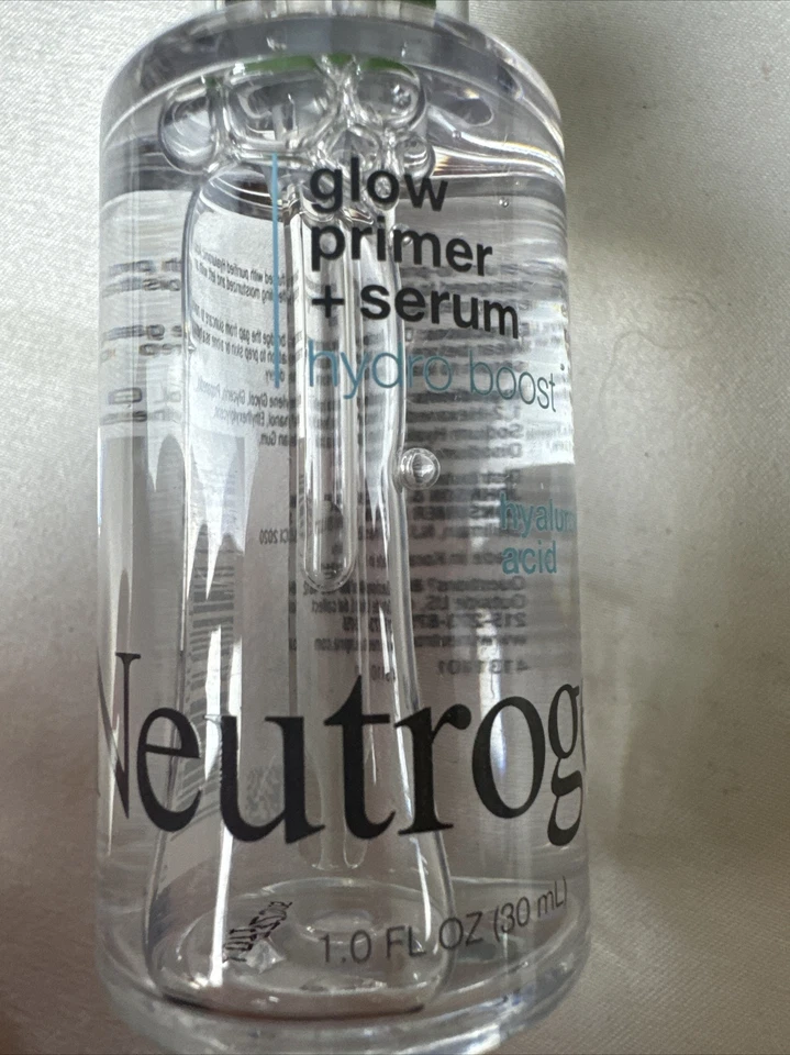 1.0 fl. oz Neutrogena Hydro Boost Glow Booster Serum & Primer, New W/O Box - Image 3 of 4