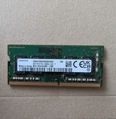 Samsung 4GB (1 x 4GB) DDR4 Laptop Memory RAM PC4-3200AA SODIMM 260 Pin  W06W16034 UK