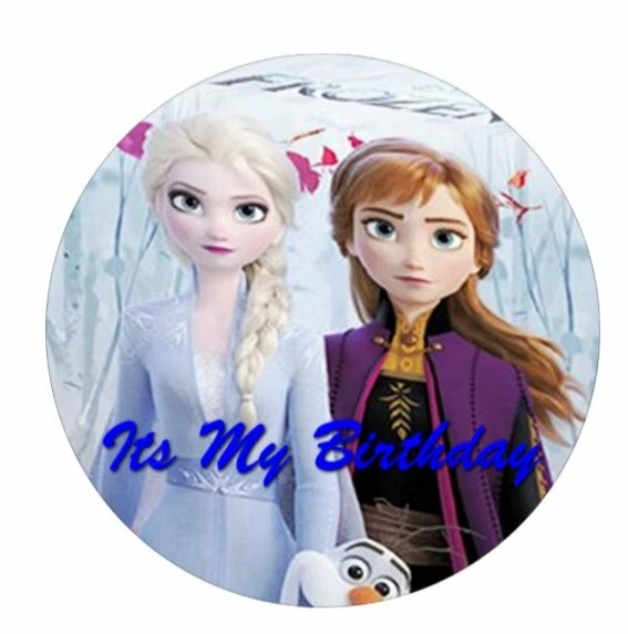 Disney Frozen 2 Bunting mide 2.3m x 25cm y 59mm Su insignia de botón Mi cumpleaños Foto 3 de 4