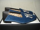 100% AUTH NEW MEN GUCCI NY PATCH FOLD DOWN VELVET LOAFERS/OXFORDS UK 10/US 11 — photo 7