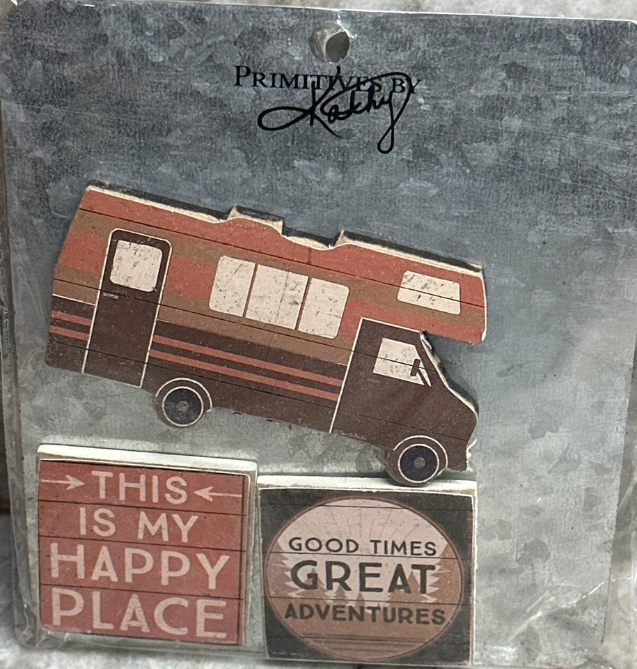 Primitive Memo Holder Set-Camper Magnets -Set Of 3 - Image 3 of 4