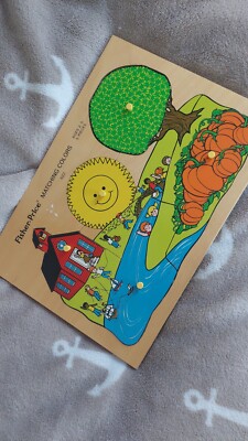 Fisher Price matching colors 522 Puzzle Steckpuzzle 1982