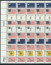 Scott #1345/54...6 Cent...Colonial Flags...Sheet of 50