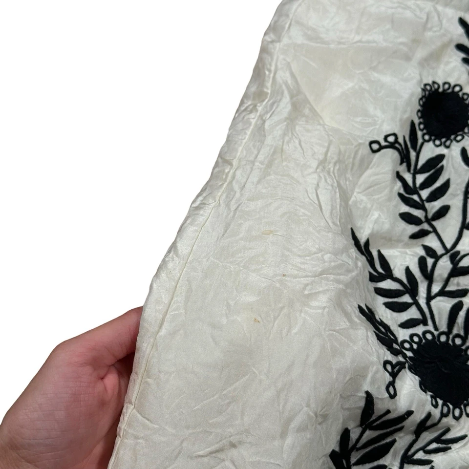 Maxi Vestido Juicy Couture 'Angel' Seda Bordado Floral - Talla P (XS?) Foto 2 de 4