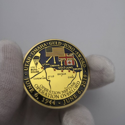 Collection 1994.6.6 Challenge Coin France D-Day Normandy WWII 75th Anniversary - Picture 7 of 12