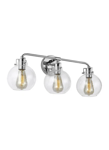 VS24403CH 3-Light chrome vanity with clear seeded glass - Picture 2 of 2