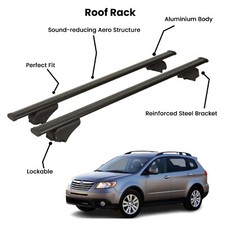 2 Pcs Black Cross Bars For Subaru Tribeca Suv 2006-2014 2 Pcs Black Cross Bars For Subaru Tribeca Suv 2006-2014