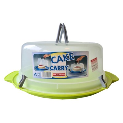 2x HEIDRUN Kuchencontainer/Tortenglocke Behälter mit Verschluß, Rund 40x 14,5 cm