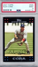 2007 Topps Baseball - Alex Cora - PSA 9 - #565 - Registry Break! RED SOX!