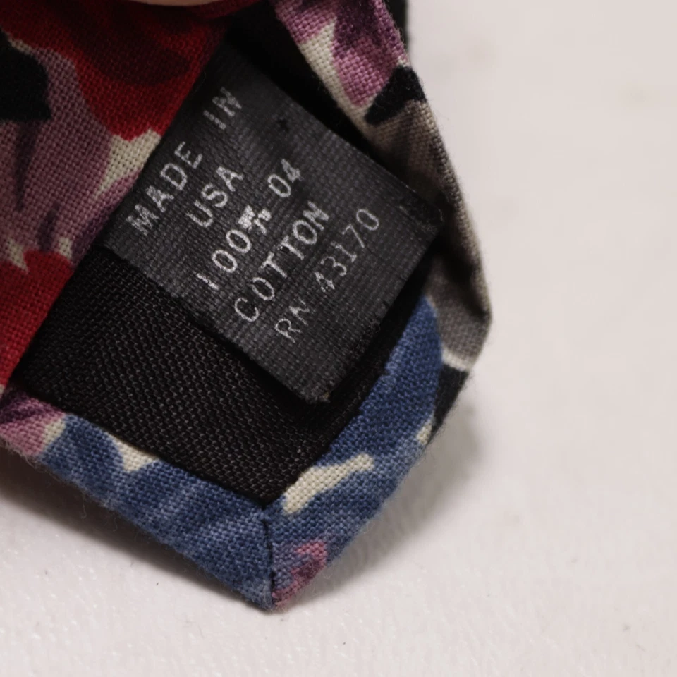 Corbata Aeropostale de Colección Para Hombre 58 en Rojo Azul Multicolor Algodón Floral Ancha Foto 4 de 4