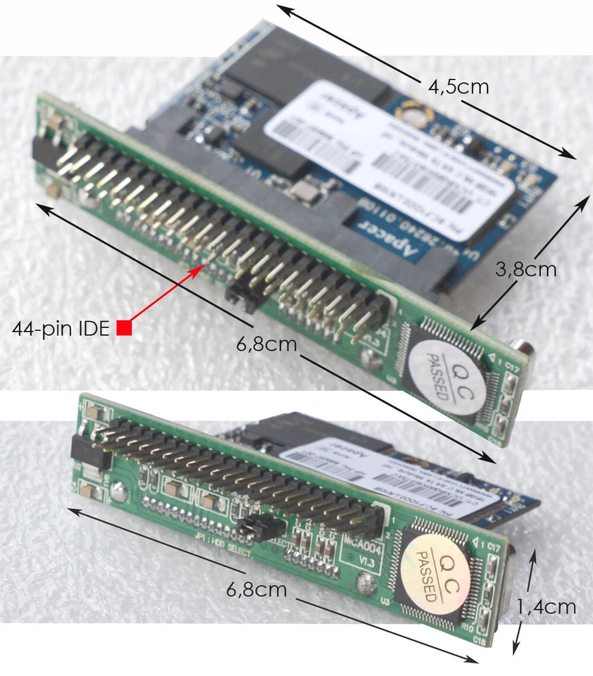 16GB IDE 44-PIN IDE SSD 2.5" 6.35cm 1.8" 4.6cm SHOCKPROOF HARD DRIVE SSD+AD - Image 2 of 4