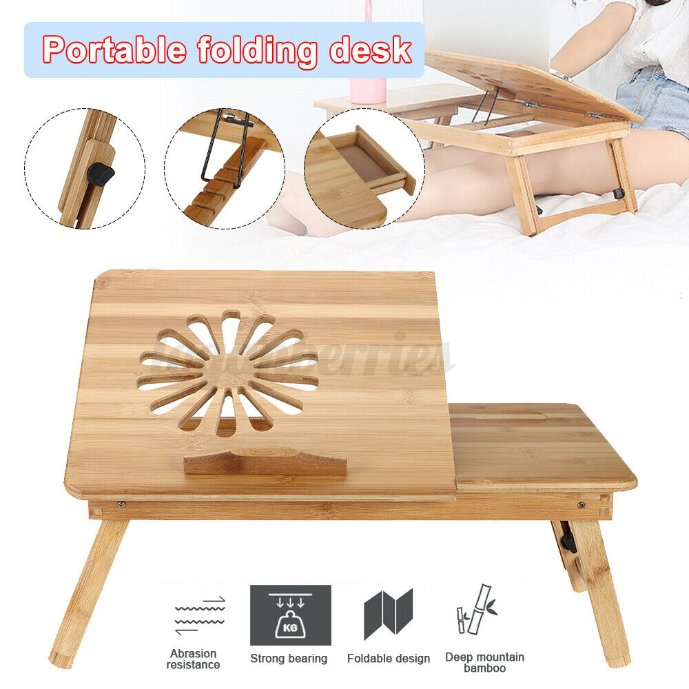 Portable specialty shop Bed Tray Height 67% OFF of fixed price Adjustable Table Wi Folding Computer Laptop