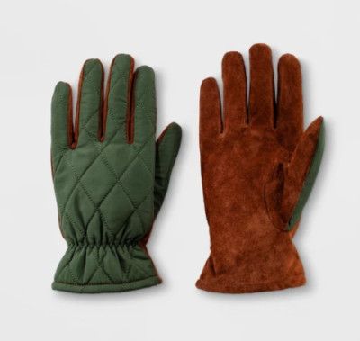 mens fleece lined leather gloves
