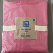 PB Teen Pottery Barn Classic Cotton Drape 50 X 63 New Pink Kids Curtain Panel