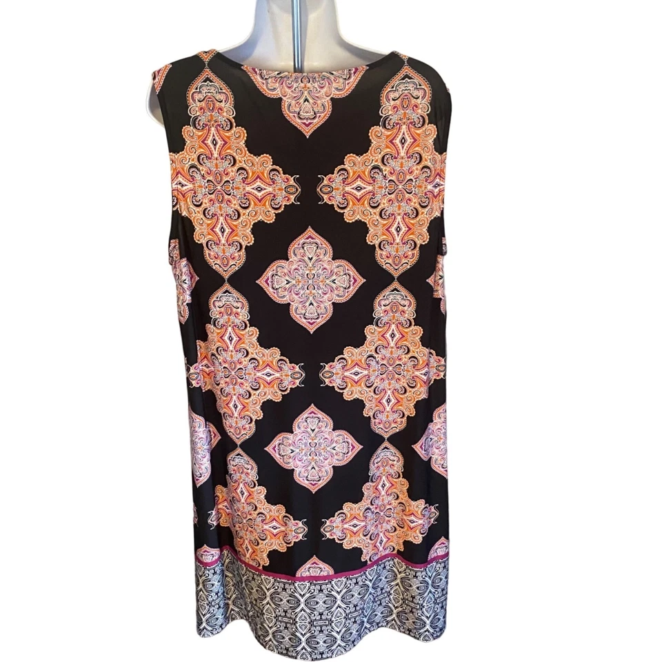 Haani женщина черный оранжевый розовый и белый размер 2 X платье - Изображение 2 из 4