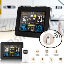 Wireless Digital LCD Indoor Outdoor Weather Station Clock Calendar Thermometer