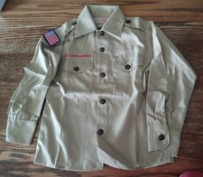 Vintage Boy Scouts Of America Uniform Shirt Long Sleeve Sz Youth Small 6-8 NOS