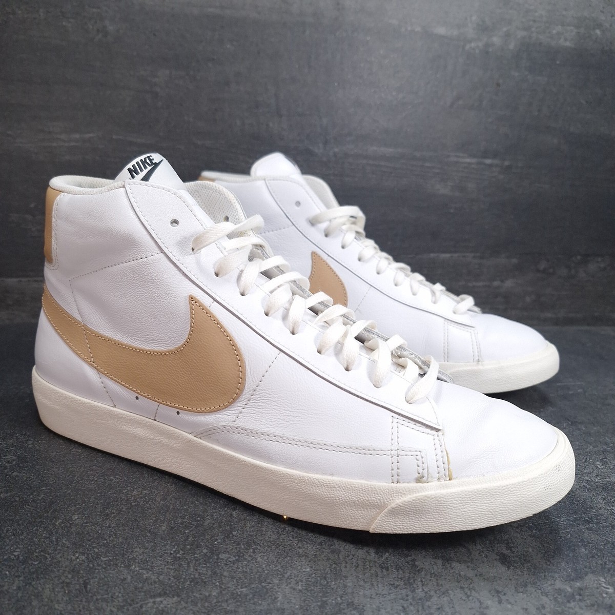 Nike Blazer Mid High Top Shoes White Pre Owned Sz 10 Nike Blazer Mid 77 Vintage White - CZ1055-100 for Sale  main image 4