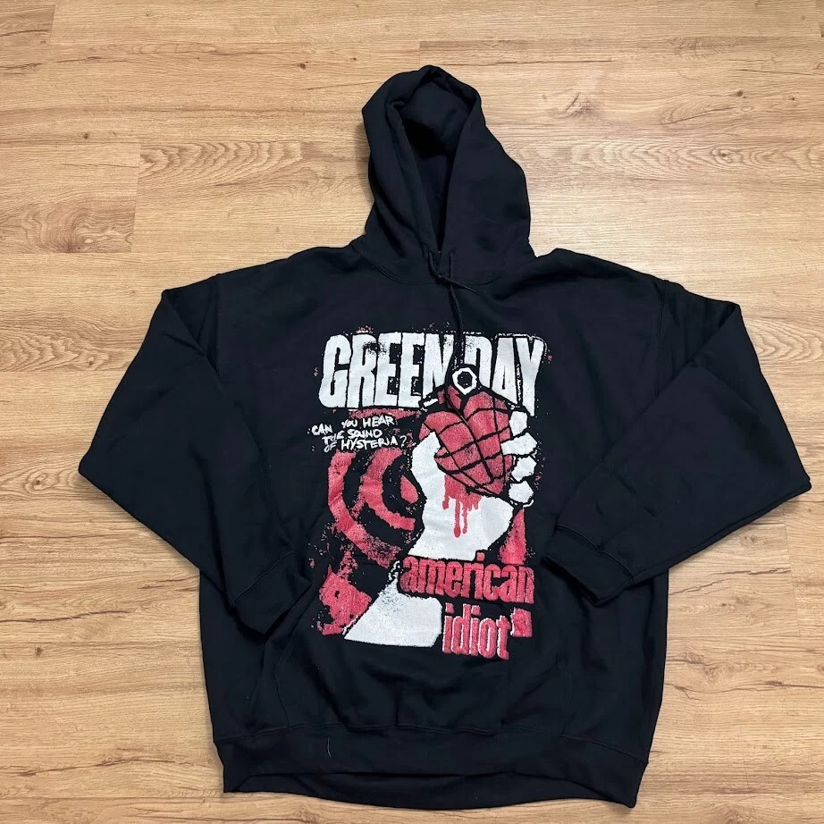 Green Day Revolution Drips Uomo Felpa con Cappuccio Nero M 80% Cotone