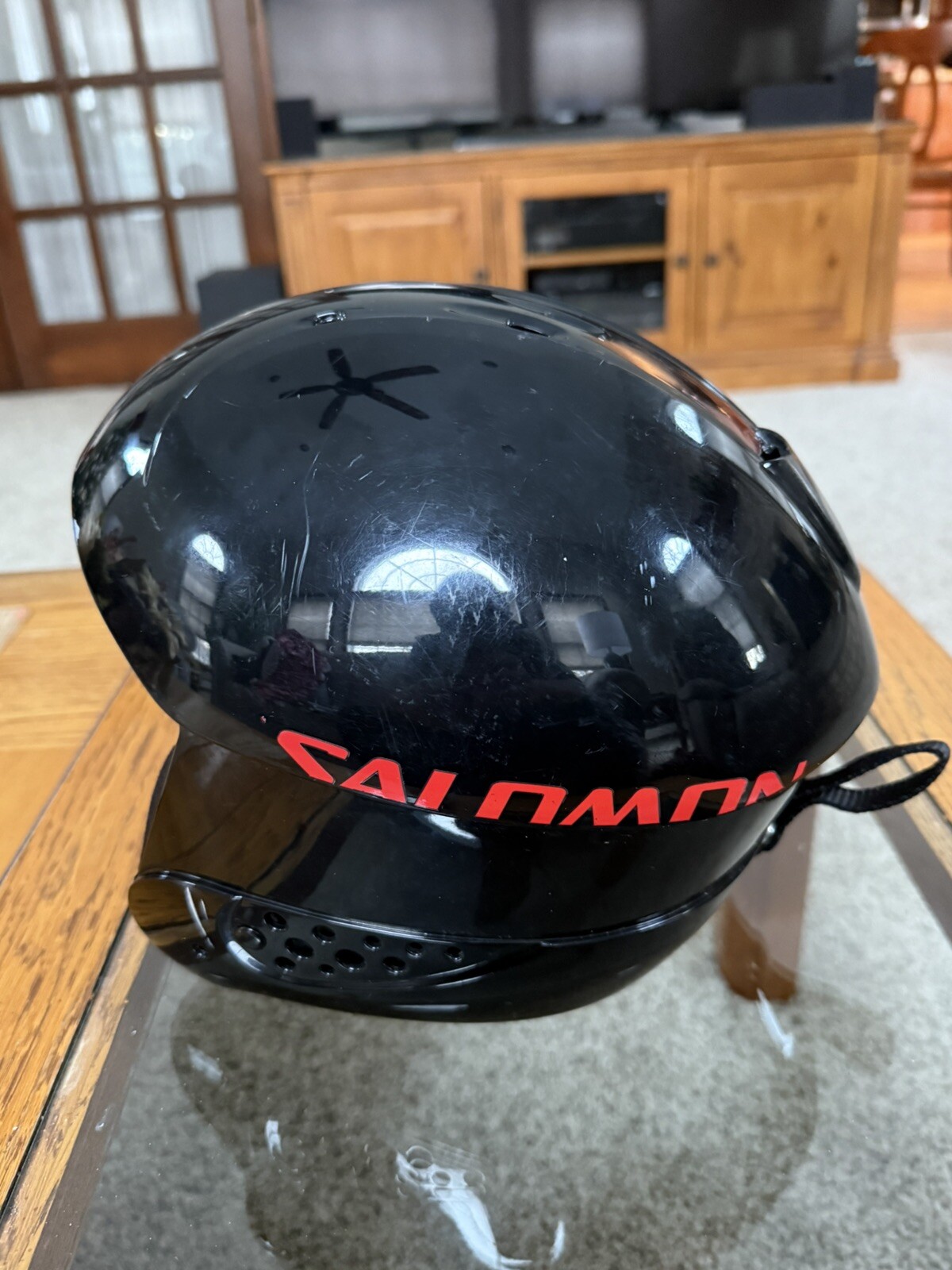 Casco sci snowboard Salomon Snowsport adulto imbottito nero..alcuni segni di graffi