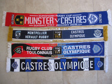 Lot 4 echarpe supporter Castres Olympique match vintage Retro Rugby