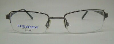 Flexon 482 Gunmetal Semi Rimless Optical Eyeglasses Frame 51-19-140 RX