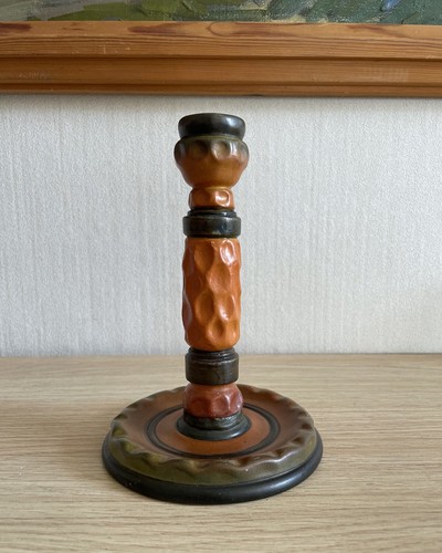 Ibsen's Widow Danish Pottery Ceramic Candle Holder Art Deco Vintage - Picture 7 of 10
