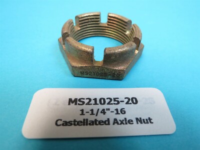 1-1/4”-16 Beech Bonanza A36 Nose Wheel Axle Nut p/n MS21025-20