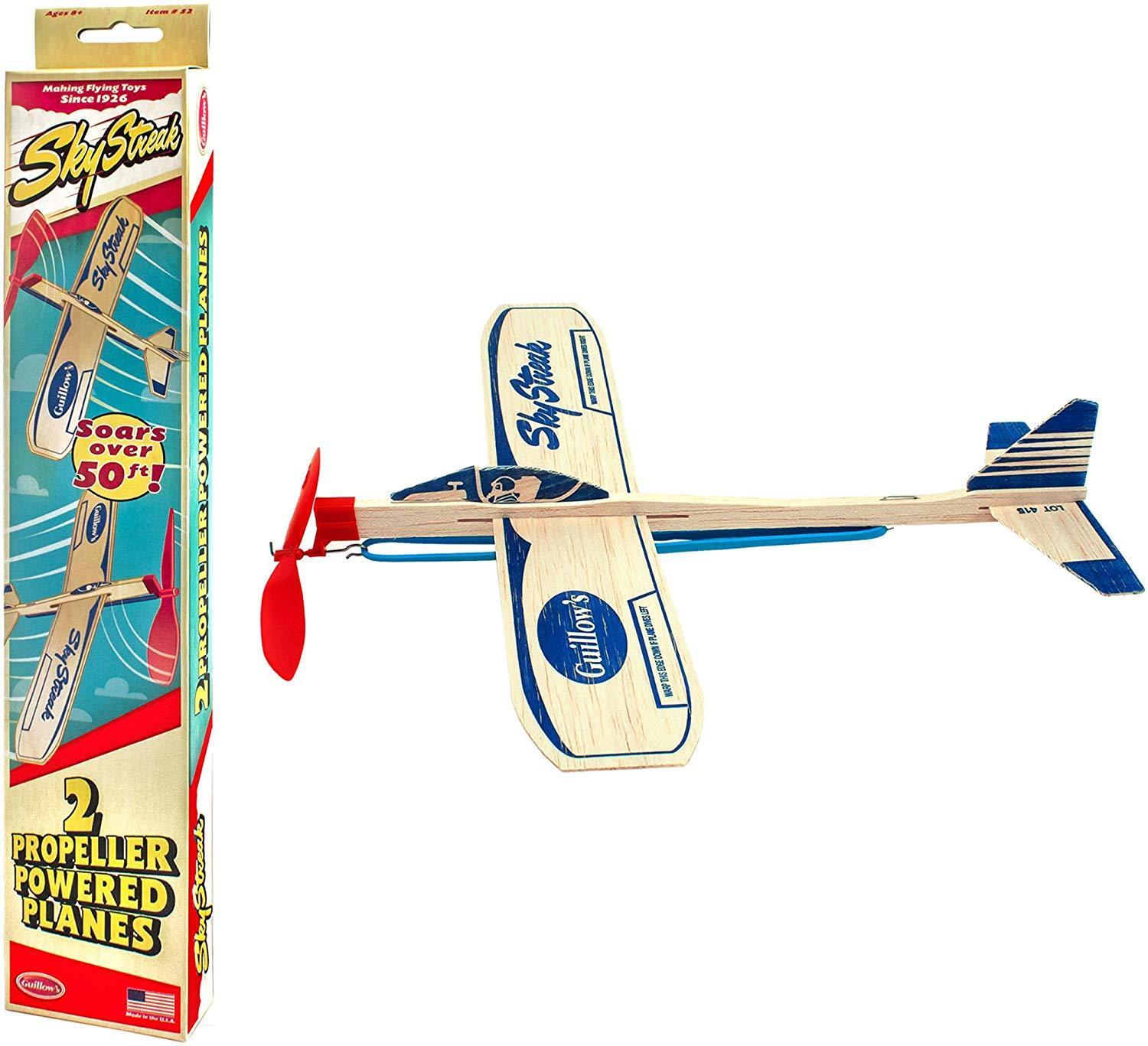 2 New Paul Guillow Wooden Balsa Airplanes Rubber Band Model Toy Plane Airplane