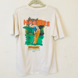 Men S Hooters T Shirt 90 S Golf Backprint Ebay