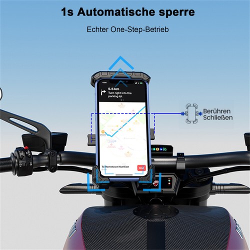 360° Universal Handyhalterung Handy Halter Smartphone Motorrad Fahrrad MTB NEU - Zdjęcie 16 z 20