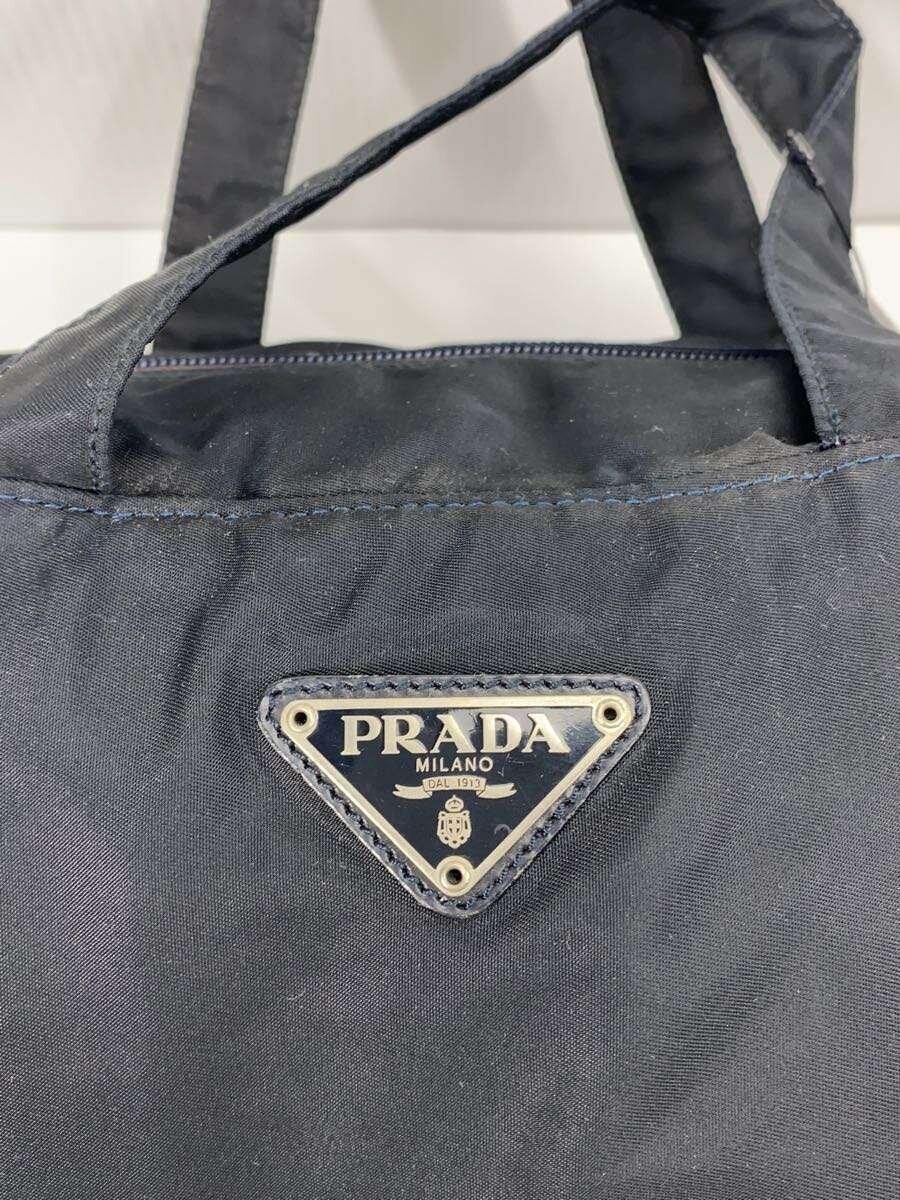 PRADA Handbag Nylon BLK Solid ZIP discoloration p… - image 5