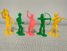 Vintage Tim-Mee Toys Large Cowboys & Indians Plastic Toys 5