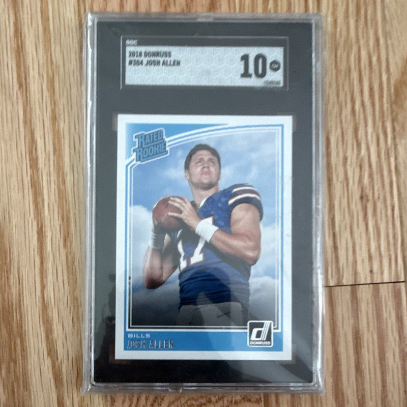 Panini 2018 Donruss Rated Rookie Josh Allen #304 Buffalo Bills PSA 10 RC