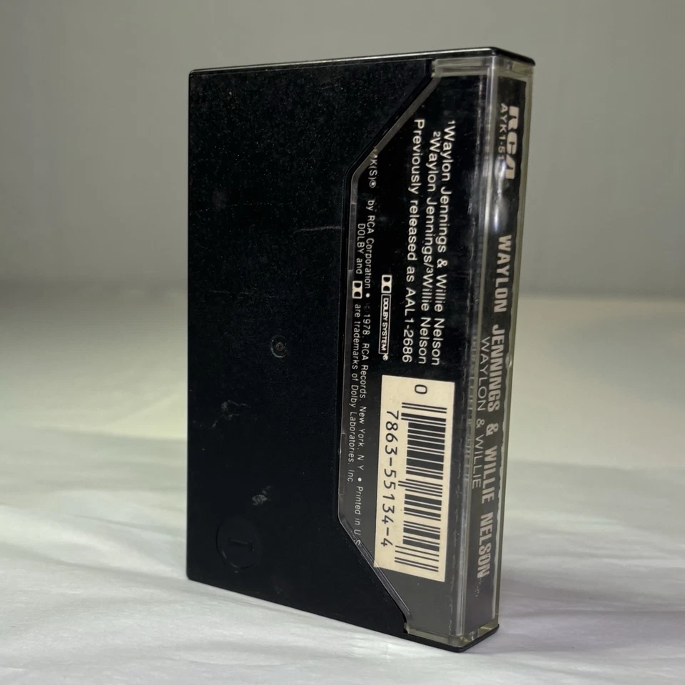 Waylon Jennings And Willie Nelson RCA Records Cassette Tape Vintage - Image 2 of 4