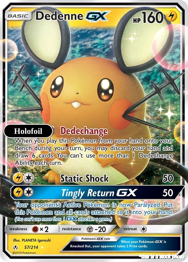 Dedenne GX SM10 57/214 Pokémon SM - Unbroken Bonds Ultra Rare Holofoil EN NM