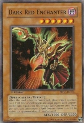 Dark Red Enchanter - SDSC-EN006 - Common - 1st Edition - Heavily Played