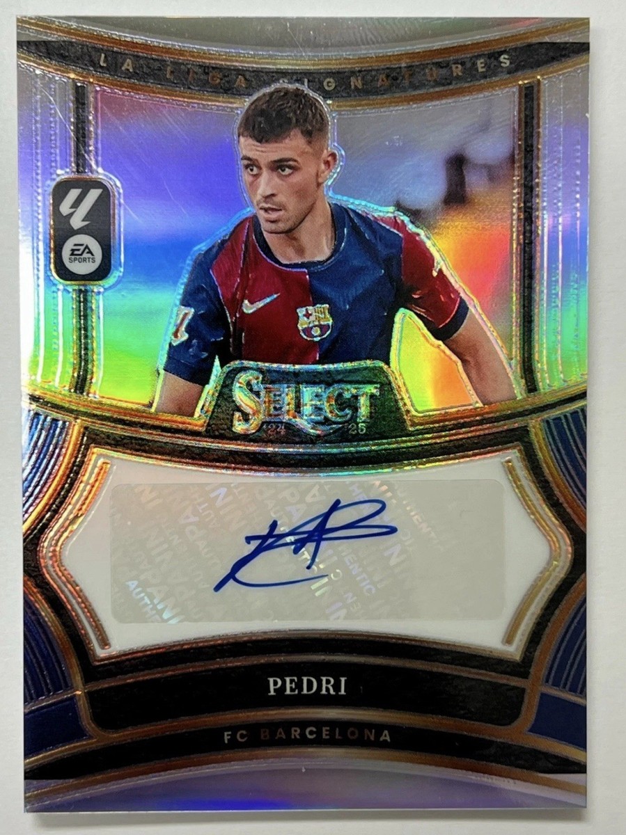 Pedri Auto 2024-25 Panini Select Silver La Giga Signatures #SS-P