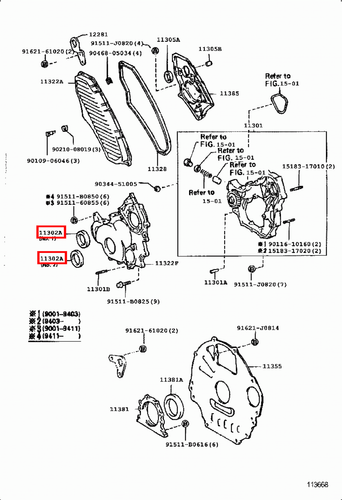 Genuine LandCruiser HDJ78 HDJ101 HDJ100 1HD Timing Cover Crankshaft Oil Seal - Picture 7 of 20